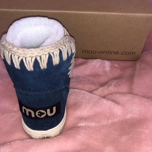 Mou Mini Summer Eskimo Sneakers Blue - NEW